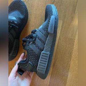 Kids black adidas shoes, size 4.5, good condition